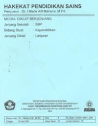 Image of Hakekat Pendidikan Sains SMP Bidang studi kependidikan