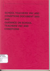 Image of School Teachers Pay and Conditions Document 2003 and Guidance On School Teachers Pay and Conditions
