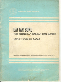 Image of Daftar Buku Teks Pelengkap, Bacaan, dan Sumber