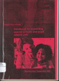 Image of Handbook For Inspecting Special Schools and Pupil Referral Units