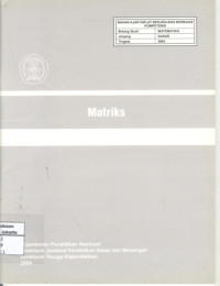 Image of Matriks (Bahan Ajar SMA)