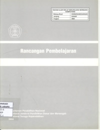 Image of Rancangan Pembelajaran (Bahan Ajar SMA)