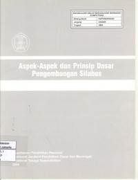 Image of Aspek-Aspek dan Prinsip Dasar Pengembangan Silabus (Bahan Ajar SMA)