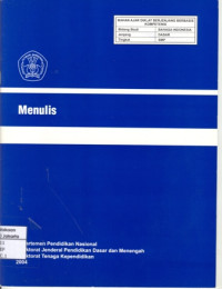Image of Menulis (Bahan Ajar SMP)