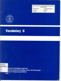Image of Vacabulary II (Bahan Ajar SMP)