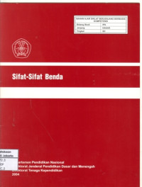 Image of Sifat-sifat Benda (Bahan Ajar SD)