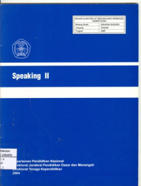 Image of Speaking II (Bahan Ajar SMP)